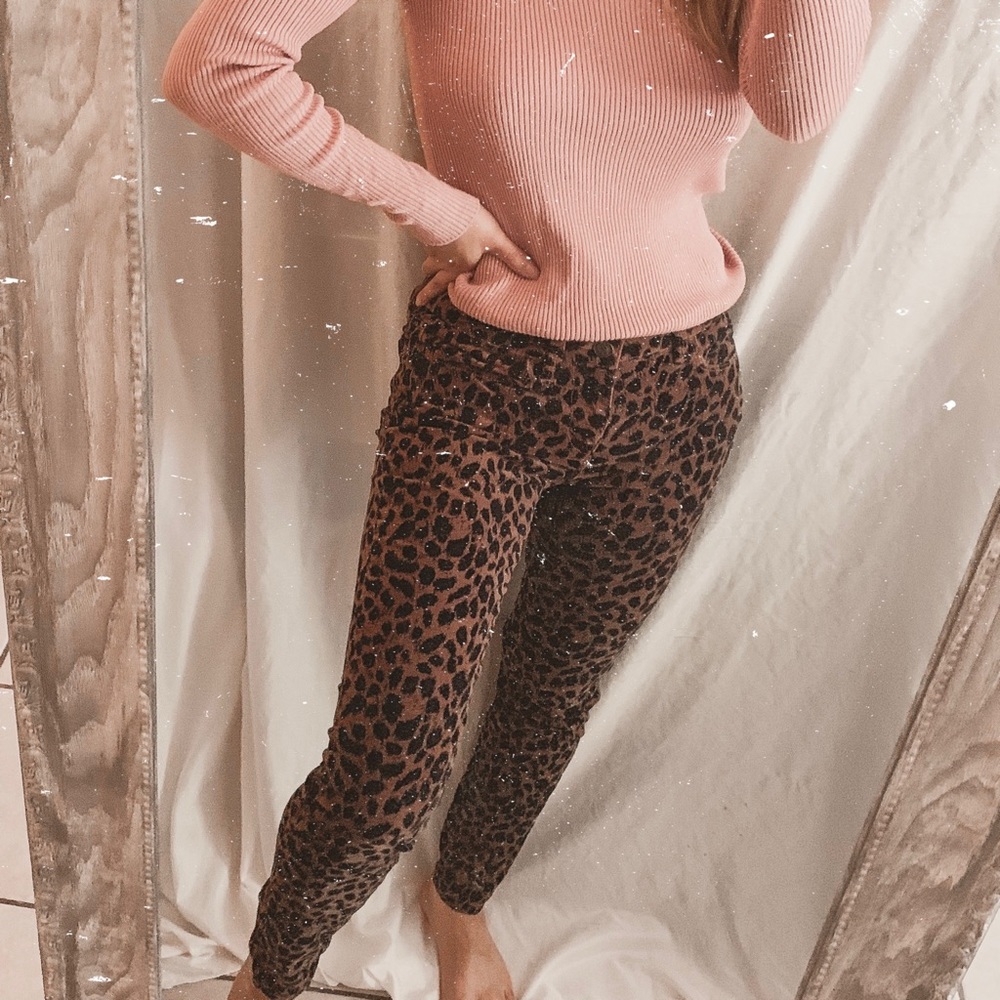 LOFT Leopard Print Skinny Pants